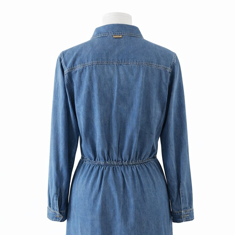 NWT New Glory Denim Shirt Dress | Size M | Button Front - Picture 8 of 9